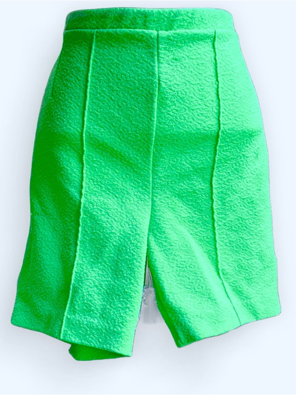 Vintage 60s-70s Lime Polyester Mini Go-Go Shorts ~ modern 10